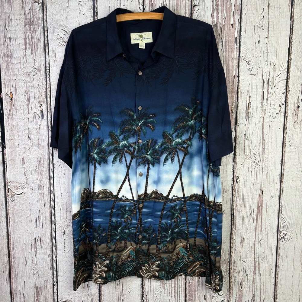 Island Shores Original Island Wear Men’s Tropical Button Shirt XL Short Sleeve